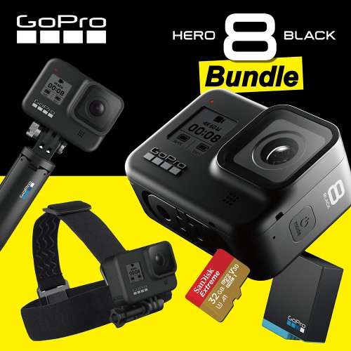 【HERO 8 黑色版 假日組合套餐 】 防水 運動 相機 攝影機 GOPRO 4K 直播 錄影 公司貨 屮S4